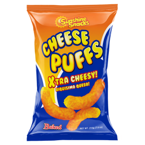 Sunshine Snacks Cheese Puffs (Family Size) 7.6oz (215g)