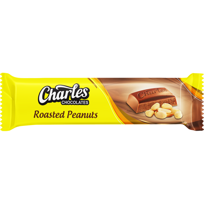 CHARLES CHOCOLATES Roasted Peanut Chocolate Bar 50g (1.76oz)